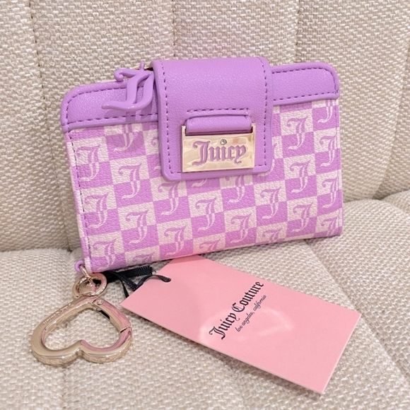 🔹️Juicy Couture🔹️ Purple Violet Tulle Miss Juicy Tab Card Wallet - Picture 1 of 4